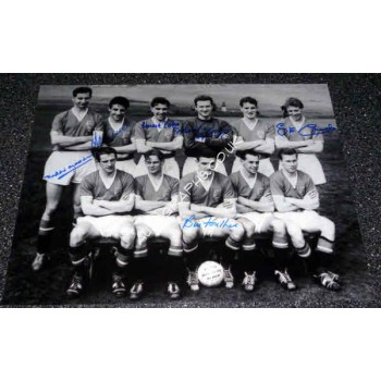 Busby Babes Man United 1958 Cup Final football genuine authentic autograph signed photo. COA UACC