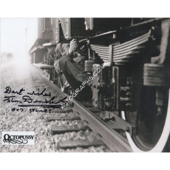 James Bond Jim Dowdall Stuntman genuine authentic autograph signed photo. COA UACC