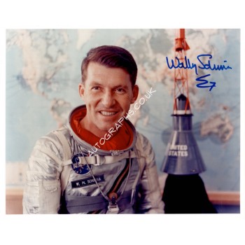 Wally Schirra Mercury Gemini Apollo genuine signed authentic signature photo 6. COA UACC
