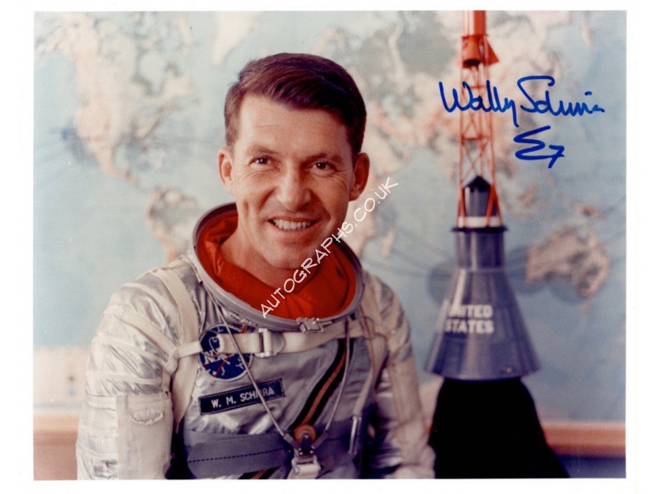 Wally Schirra Mercury Gemini Apollo genuine signed authentic signature photo 6. COA UACC