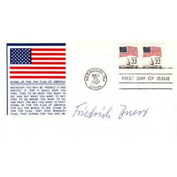Friedrich Duerr Mercury Gemini Apollo genuine signed authentic autograph cover. COA UACC