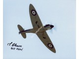 WW2 Reg Cleaver 607 sqdn Spitfire genuine signed authentic autograph photo. COA UACC
